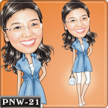 女生人像Q版漫畫PNW-21